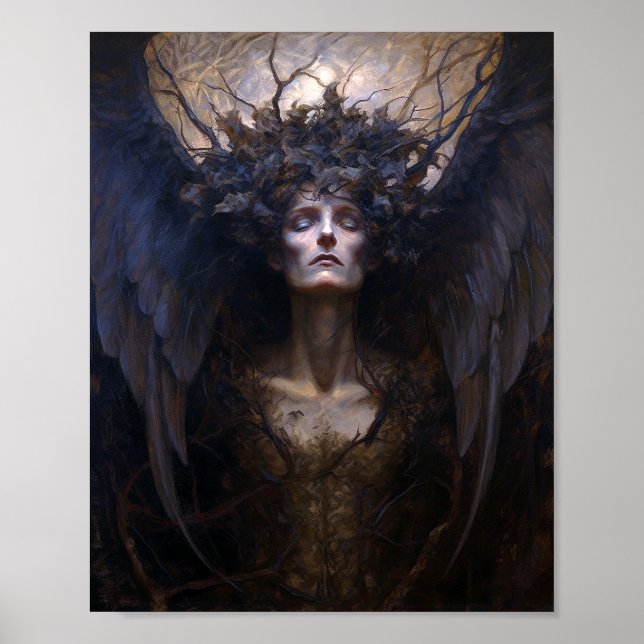Dark Angel Gothic Goth Fantasy Art Poster (Front)