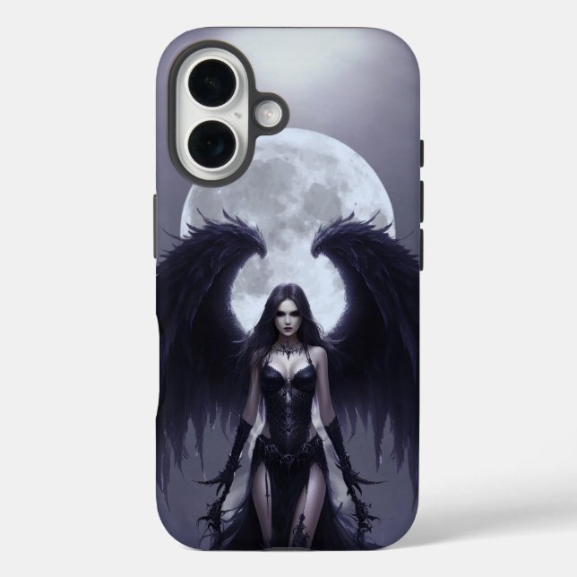 Dark Angel Gothic Moon – Mystical Fantasy Art Case-Mate iPhone Case (Back)