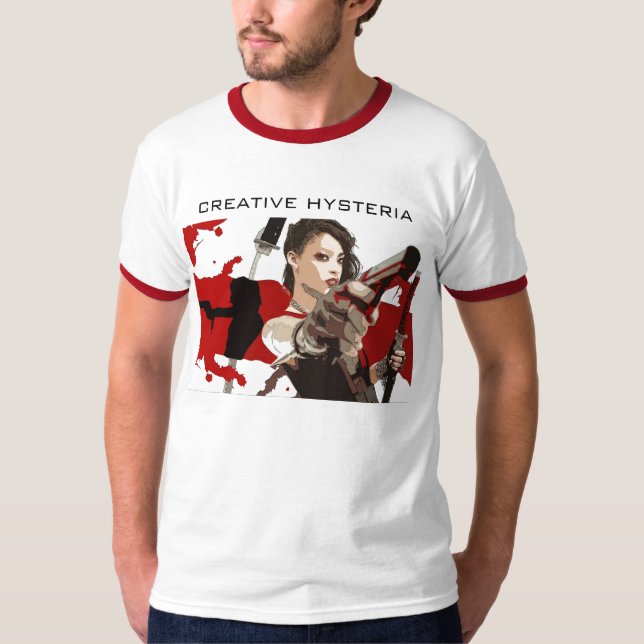 DARK-ANGEL-RED Mens Tee (Front)