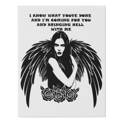 Dark Angel Soul Collector Womans T Shirt Faux Canvas Print