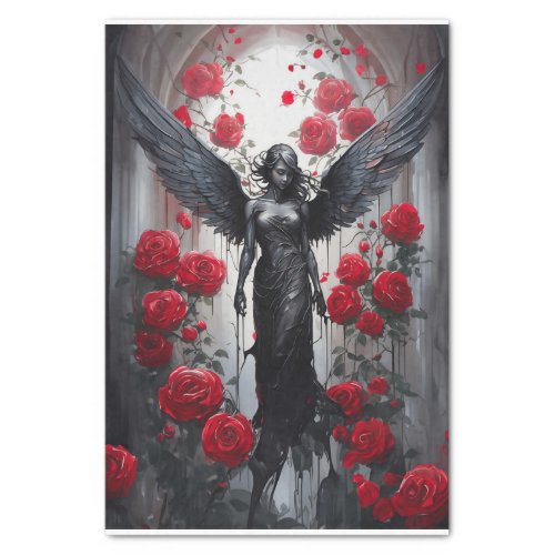 Dark Angel Tears Divinity  Red Roses Tissue Paper