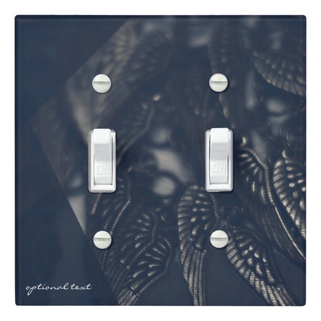 Dark Angel Wings Gothic Glam Chic Light Switch Cover (In Situ)