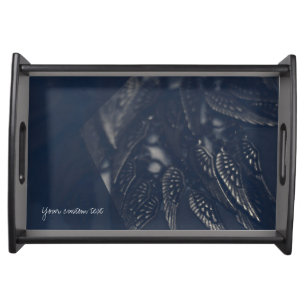 Dark Angel Wings Gothic Glam Chic Party Serving Tray
