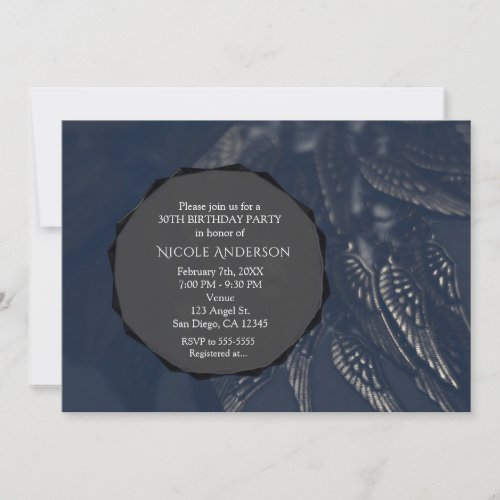 Dark Angel Wings Gothic Glam Party Invitations
