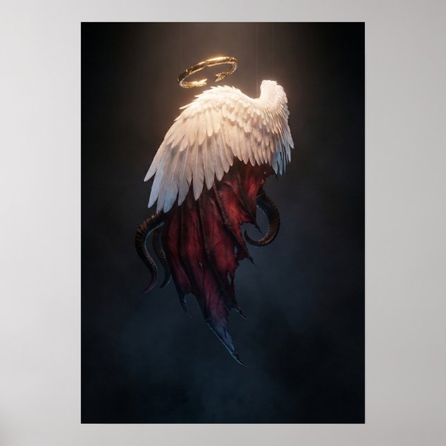 Dark Angel Wings Wall Art – Heavenly & Fallen  (Front)