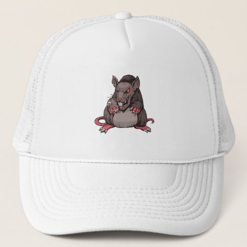 Dark Angry Rat Trucker Hat