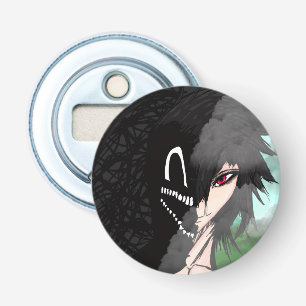 Dark Anime Fantasy Crow and Demon Art Bottle Opener