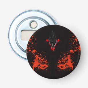 Dark Anime Fantasy Crow and Demon Art Bottle Opener