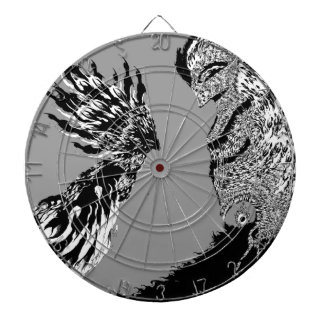 Dark Anime Fantasy Crow and Demon Art Dart Board