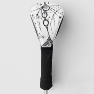 Dark Anime Fantasy Crow and Demon Art Golf Head Cover