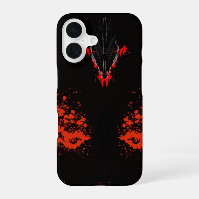 Dark Anime Fantasy Crow and Demon Art iPhone Case (Back)