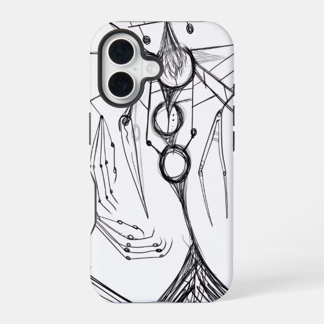 Dark Anime Fantasy Crow and Demon Art iPhone Case (Back)