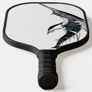 Dark Anime Fantasy Crow and Demon Art Pickleball Paddle