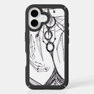 Dark Anime Fantasy Crow and Demon Art iPhone 16 Case
