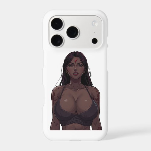 Dark Anime Warrior Woman Illustration iPhone 17 Pro Case