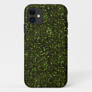 Dark Apple Green Glitter iPhone 11 Case