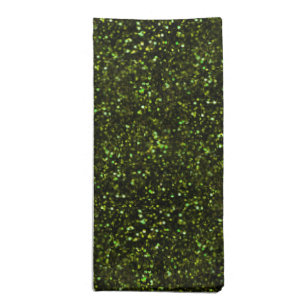 Dark Apple Green Glitter Cloth Napkin