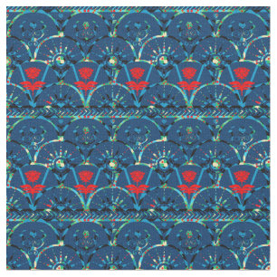 Dark Aqua Boho Sunrise   Modern Gypsy Fabric