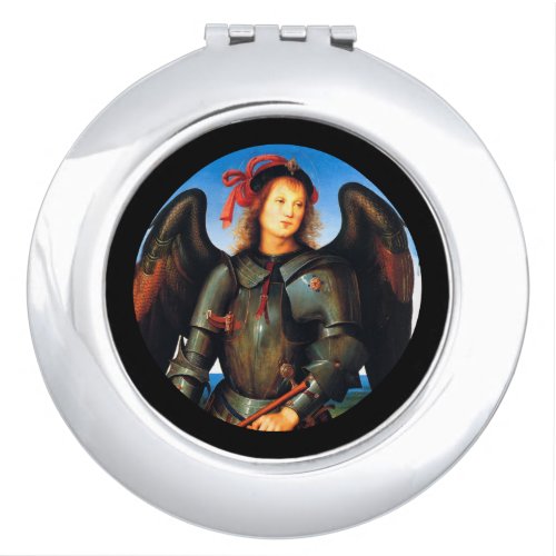 Dark Archangel Michael Compact Mirror