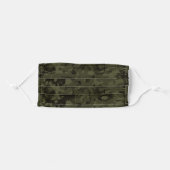 Dark Army Camo Pattern Adult Cloth Face Mask (Front, Folded)