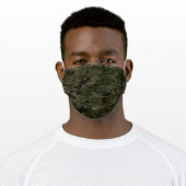 Dark Army Camo Pattern Adult Cloth Face Mask (Worn)