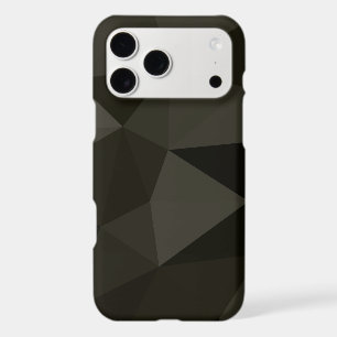 Dark army gray brown black geometric mesh pattern iPhone 17 pro max case