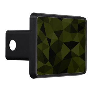 Dark army green black geometric mesh pattern cool  hitch cover