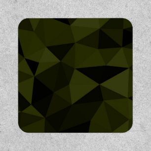 Dark army green black geometric mesh pattern cool  patch
