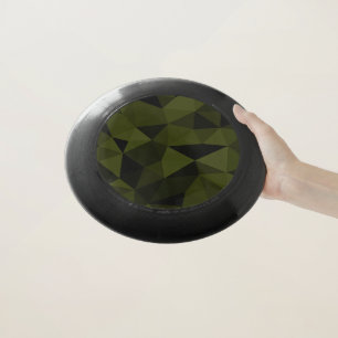 Dark army green black geometric mesh pattern cool  Wham-O frisbee