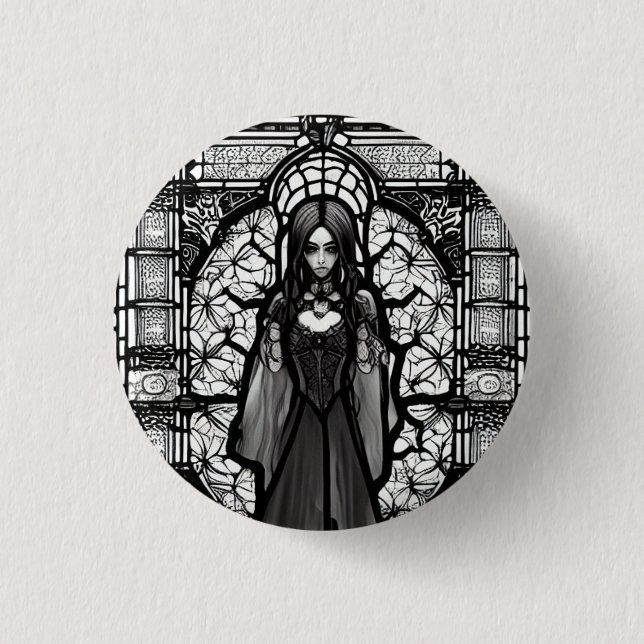 Dark Art Goth Girl     Tote Bag Button (Front)