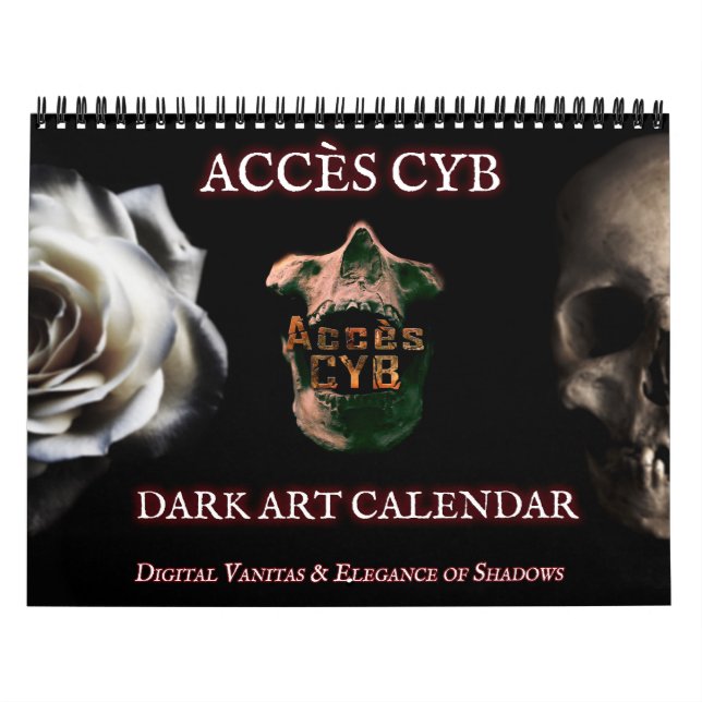 Dark Art Wall Calendar – Horizontal Format (Cover)