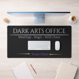 dark arts office desk mat gothic desk pad setup
