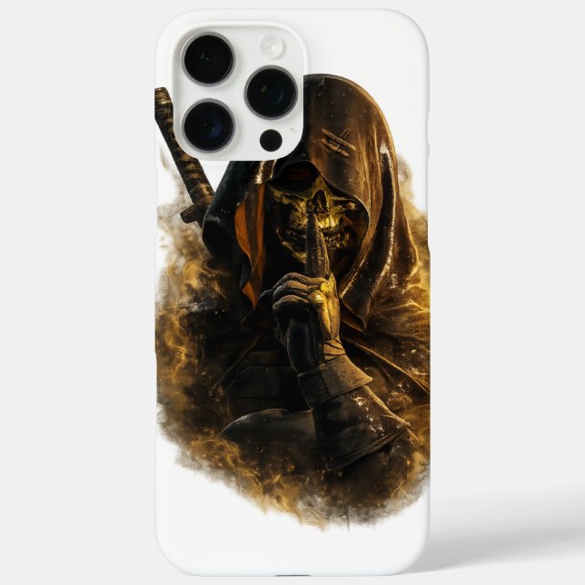 Dark Assassin Hooded Ninja iPhone 16 Pro Max Case (Back)