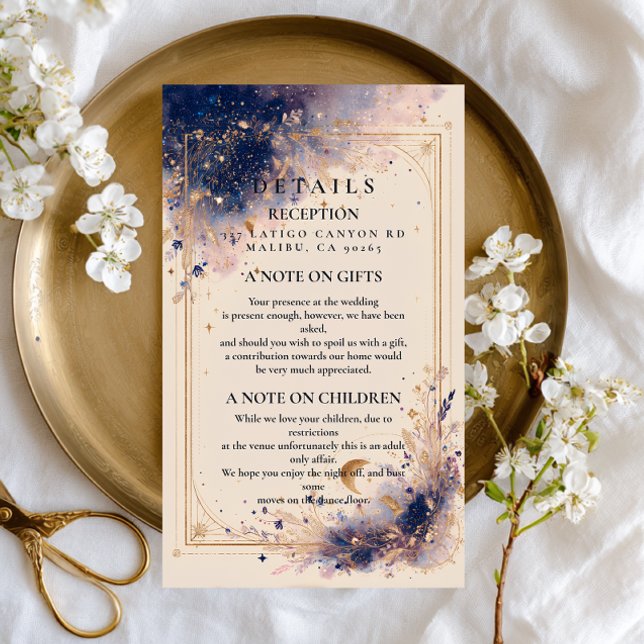 Dark Astrology Wedding Enclosure Card (Creator Uploaded)