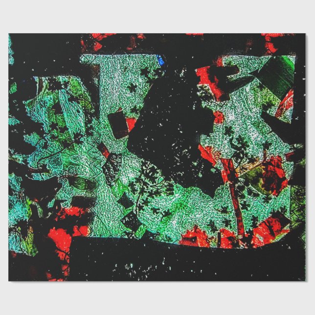 Dark autumn abstract Wrapping paper,Dark natural  Paper (Flat)