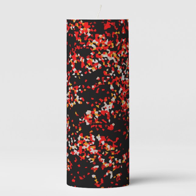 Dark Autumn Confetti Pillar Candle (Front)