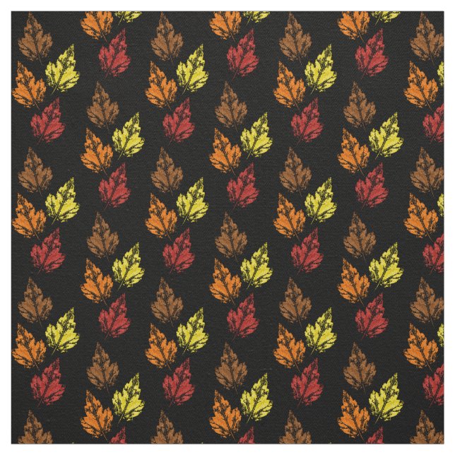 Dark Autumn Leaves Fabric (Swatch)