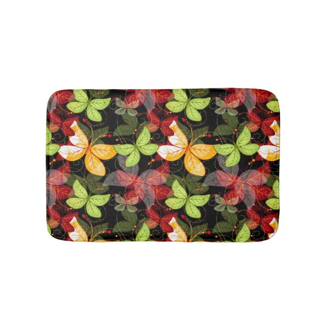 Dark Autumn Pattern Bathroom Mat (Front)