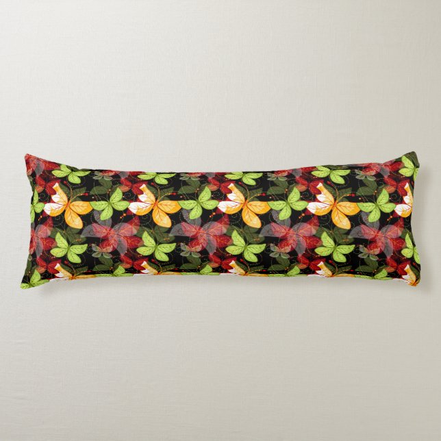 Dark Autumn Pattern Body Pillow (Front)