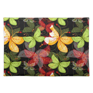 Dark Autumn Pattern Cloth Placemat