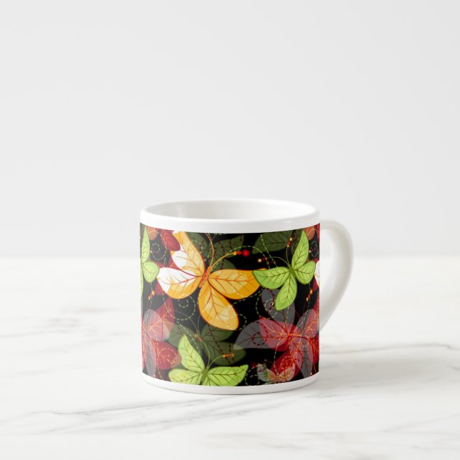 Dark Autumn Pattern Espresso Cup (Front Right)