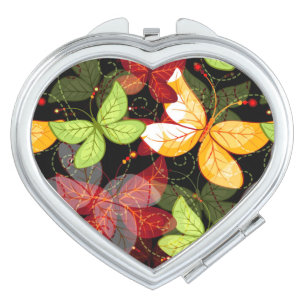 Dark Autumn Pattern Makeup Mirror
