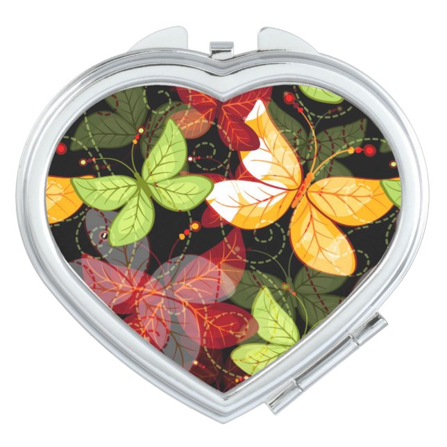 Dark Autumn Pattern Makeup Mirror (Front)
