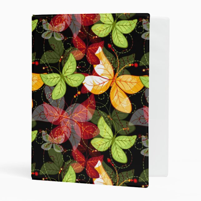 Dark Autumn Pattern Mini Binder (Front/Inside)