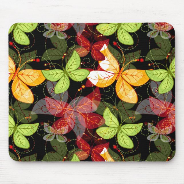 Dark Autumn Pattern Mouse Pad (Front)