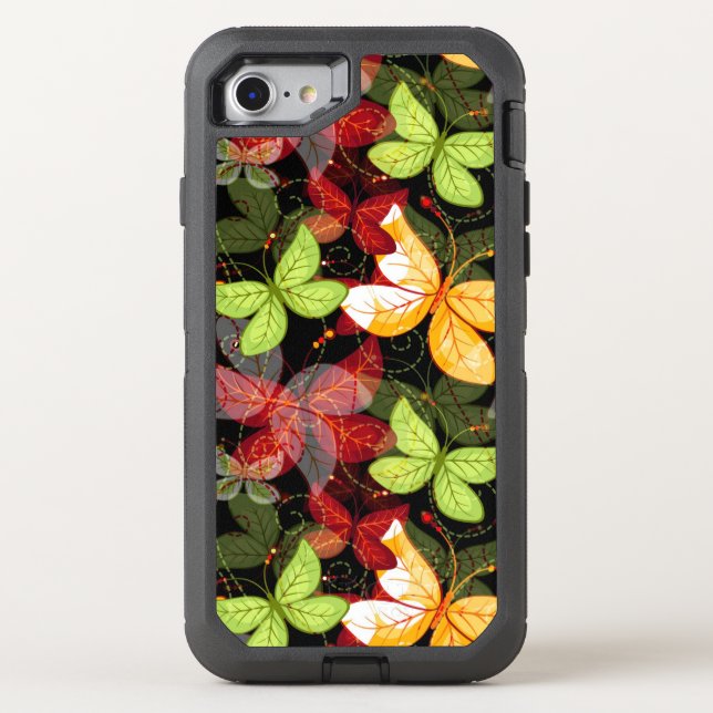 Dark Autumn Pattern Otterbox iPhone Case (Back)