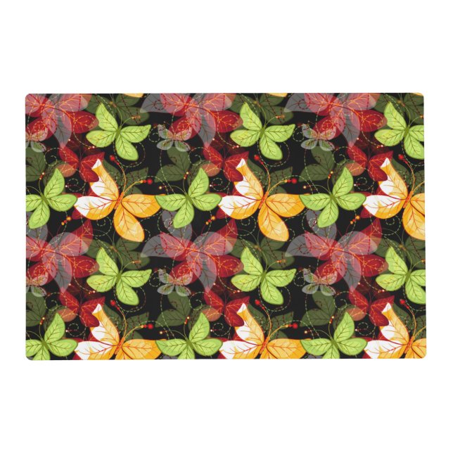 Dark Autumn Pattern Placemat (Front)