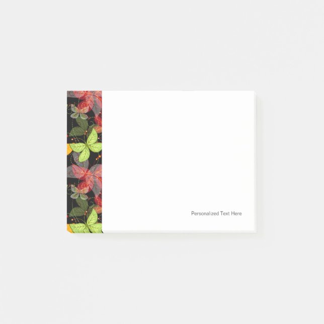 Dark Autumn Pattern Post-it Notes (Front)