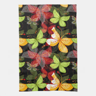 Dark Autumn Pattern Towel