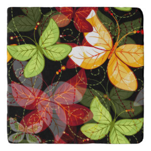 Dark Autumn Pattern Trivet